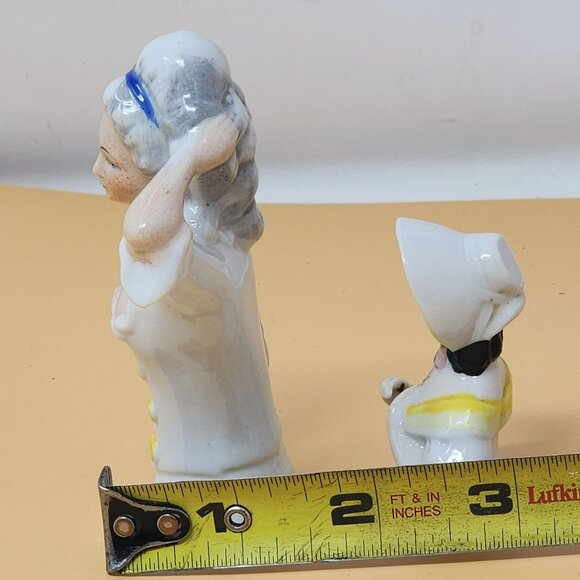 Vintage 2 German Porcelain Half Doll Figurines 1920s Pincushion Germany - Picture 8 of 11